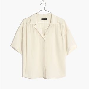 Madewell Silk Camp Shirt Size L